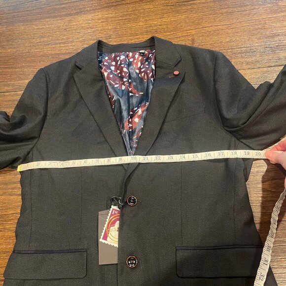 NWT Ted Baker London Mens Sz 3 (M) Navy Core Suit Jacket Blazer 2-Button Halznut - Picture 7 of 11